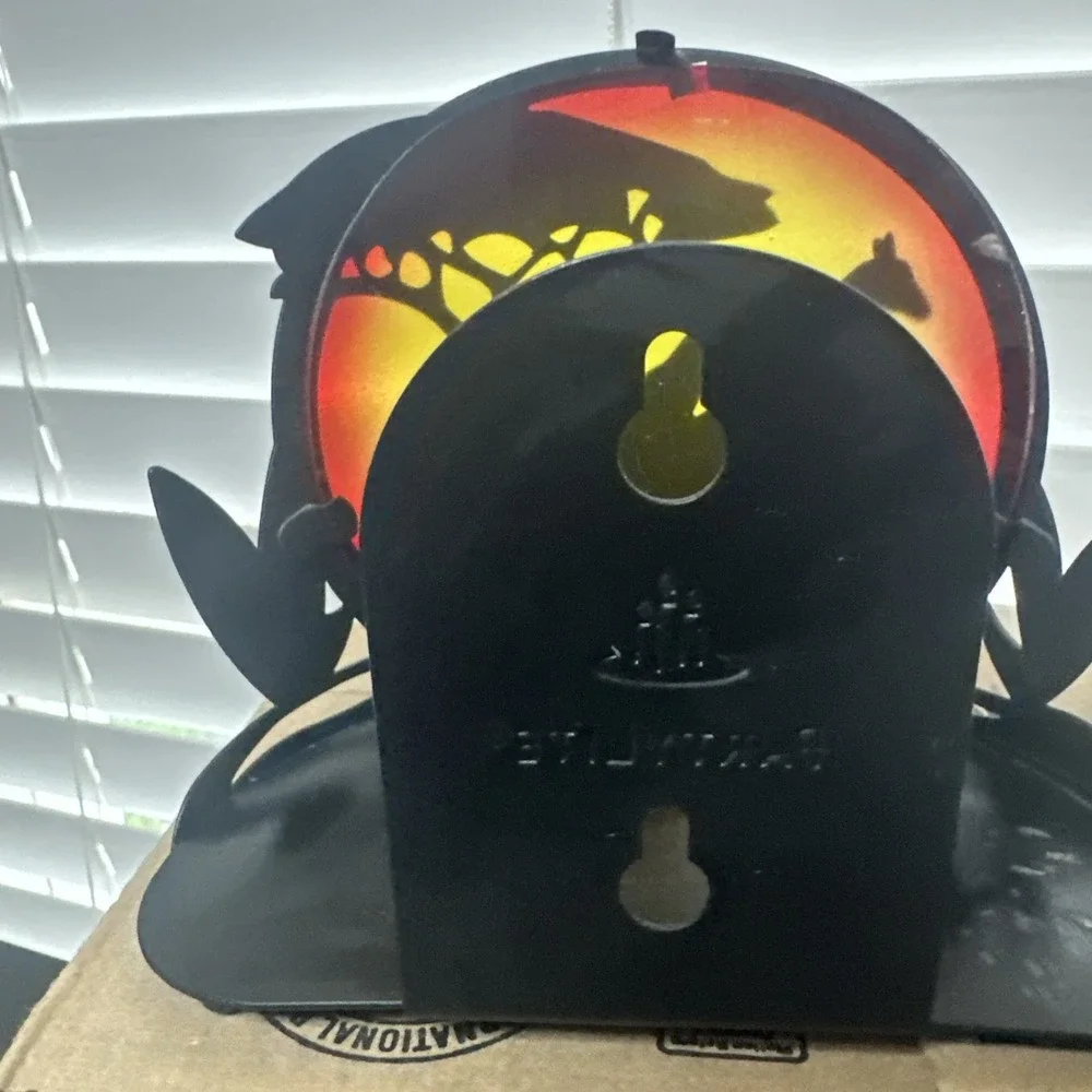 partylite‎ candle holder retired Giraffes Jungle Black Orange Yellow